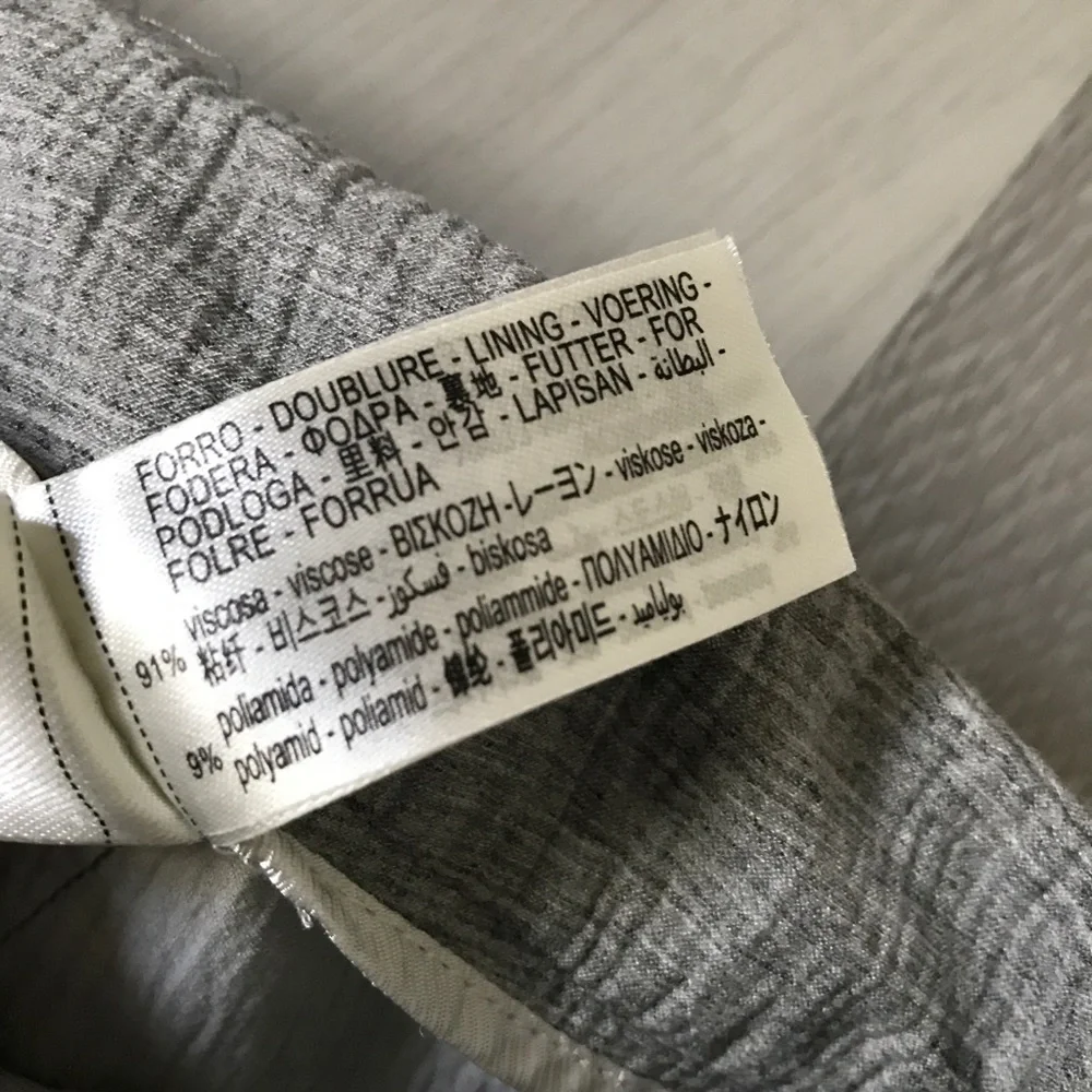 ZARA GRAY TROUSER PANT STRAIGHT LEG CREPE WOMENS SMALL